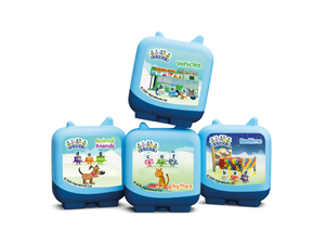 Alphablocks Clever Tonies - 4 Pack stacked together displaying the full set available