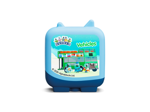 Alphablocks vehicles for the Toniebox, which plays audio conten