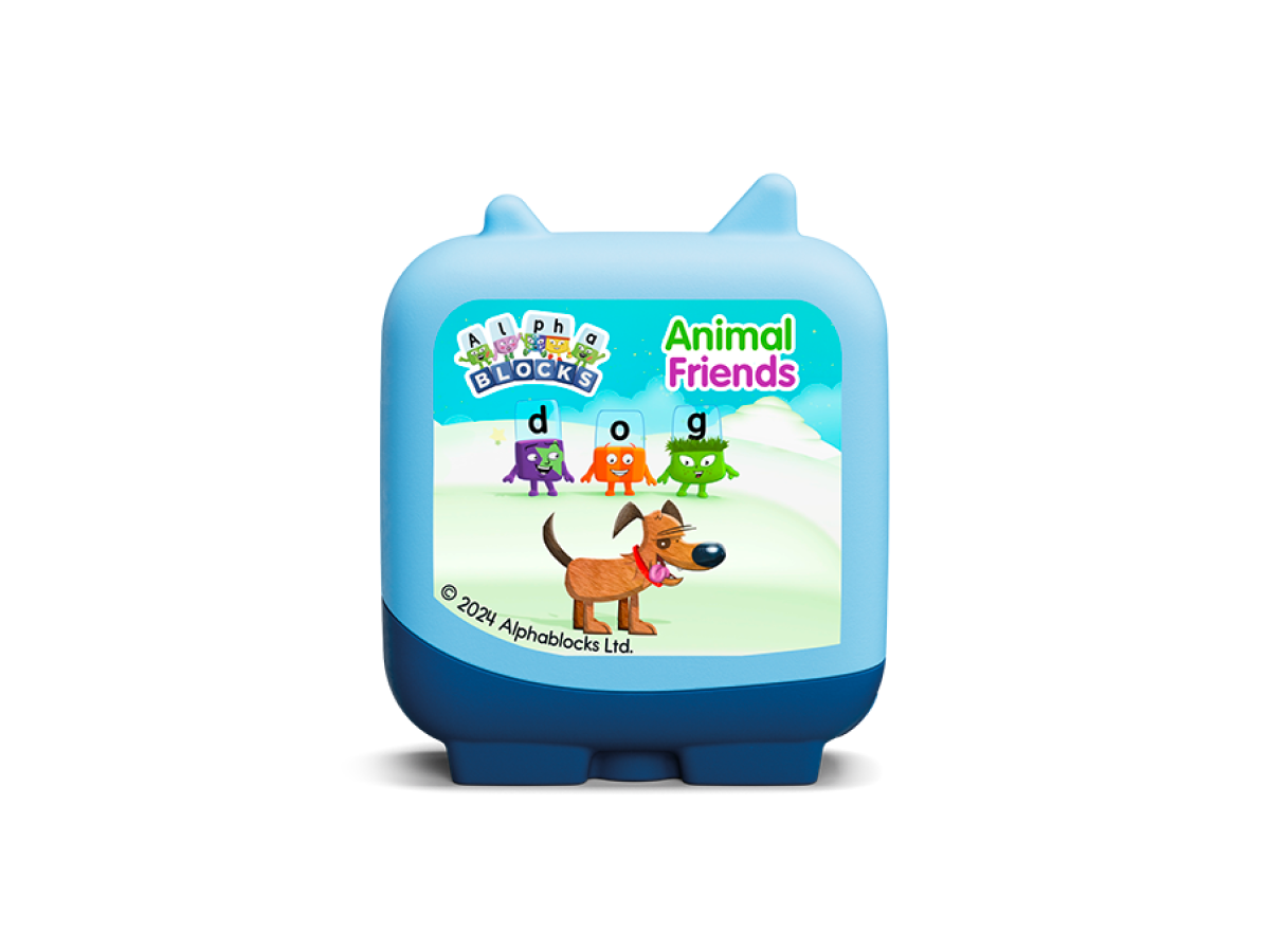 Alphablocks animal friends for the Toniebox, which plays audio conten