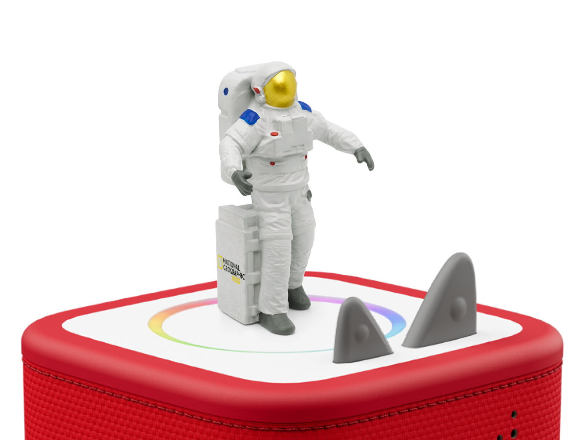 National Geographic Kids: Astronaut Tonie on a red Toniebox 2 ready to play audio stories and songs