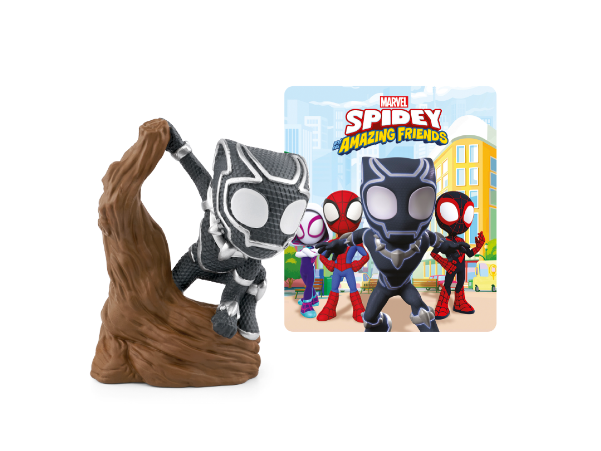 Marvel's Spidey and His Amazing Friends: Black Panther Tonie audio figurine with content illustration