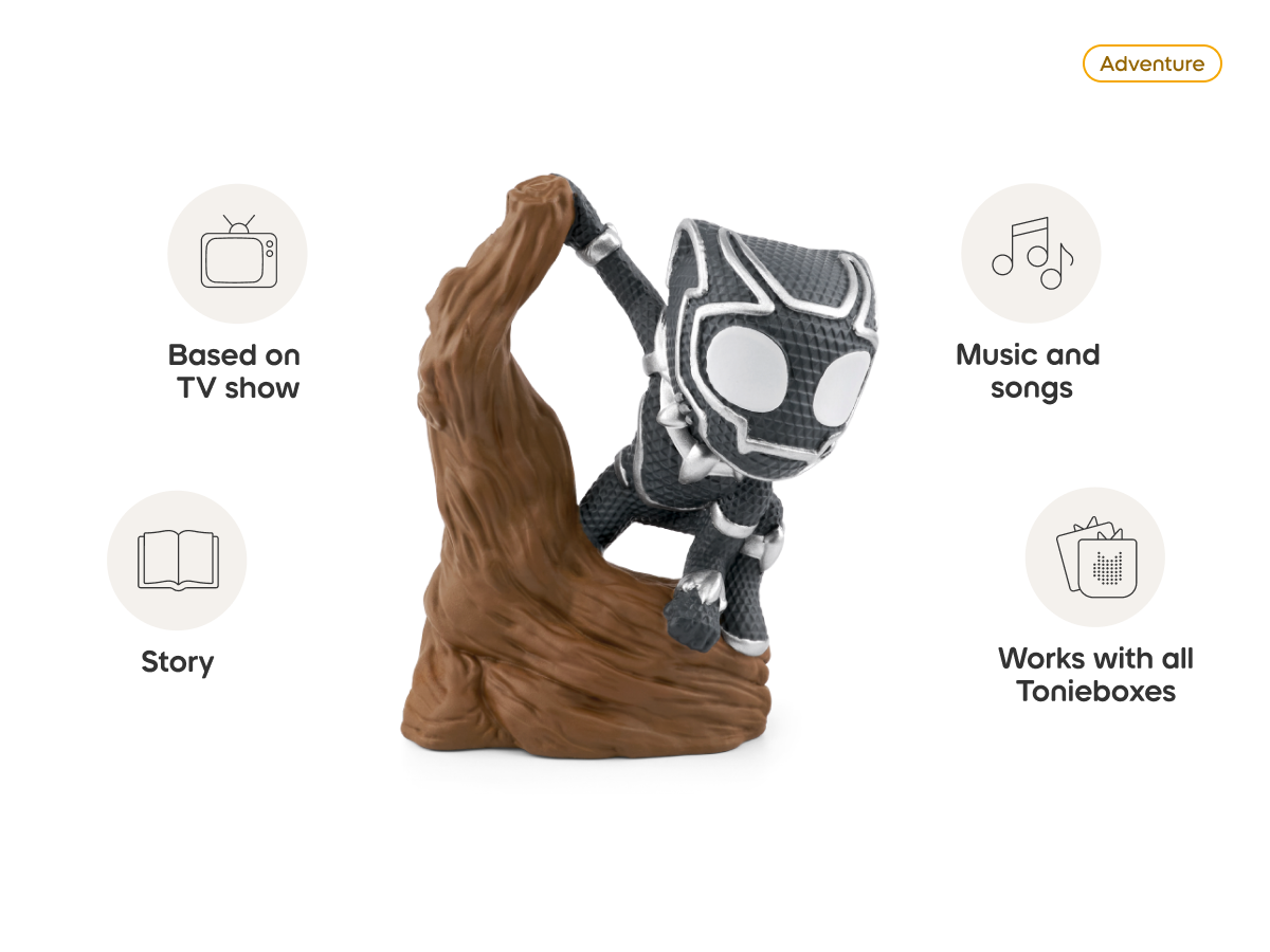 Marvel's Spidey and His Amazing Friends: Black Panther Tonie audio figurine, inspiring audio journeys and imaginative play