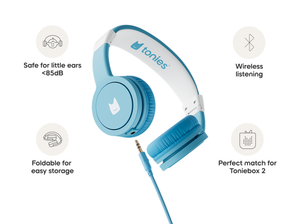 tonies blue wired headphones for kids