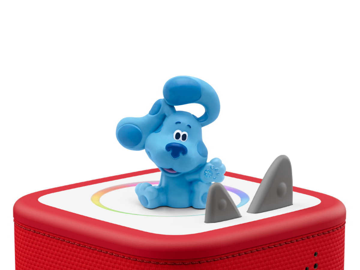 Blue's Clues & You Tonie on a red Toniebox 2 ready to play audio stories and songs