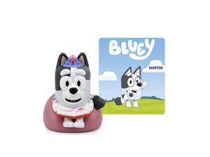 Muffin Bluey Tonie audio figurine with content illustration