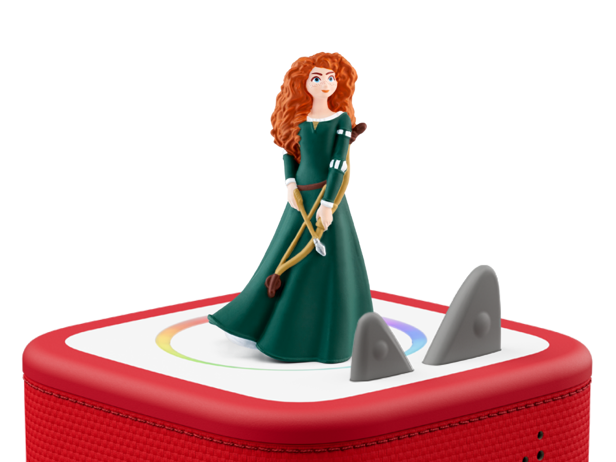 Disney & Pixar Brave Tonie on a red Toniebox 2 ready to play audio stories and songs