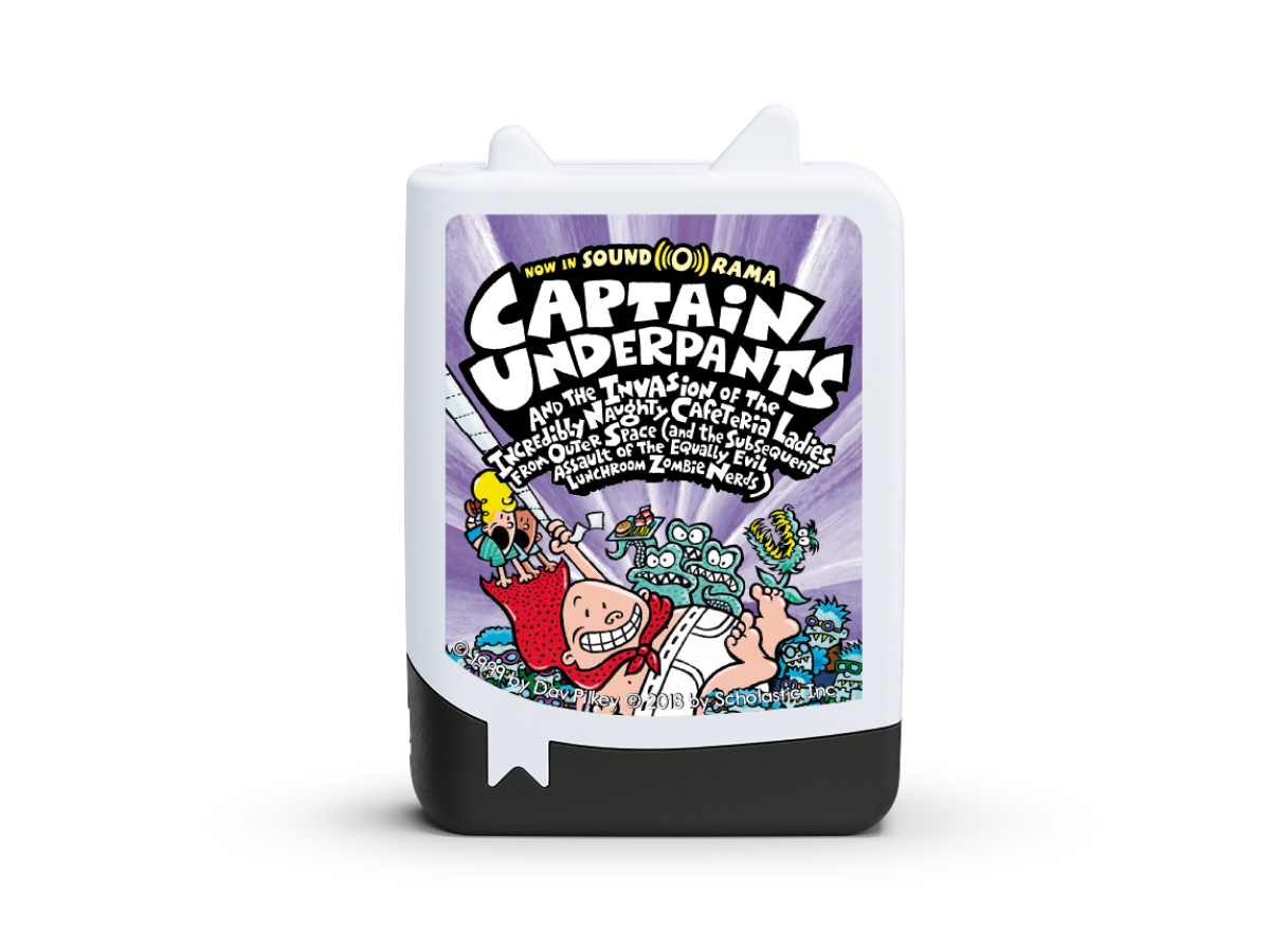 Dav Pilkey: Captain Underpants and the Invasion of the Incredibly Naughty Cafeteria Ladies from Outer Space Book Tonie audio figurine for the Toniebox, which plays audio content