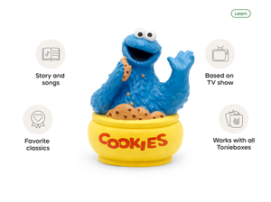Sesame Street: Cookie Monster Tonie audio figurine, inspiring audio journeys and imaginative play