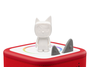 Create Your Own Creative-Tonie on a red Toniebox 2 ready to play audio stories and songs
