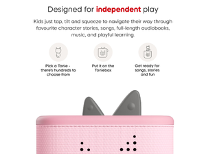 Cloud Pink Toniebox 2 with content illustration