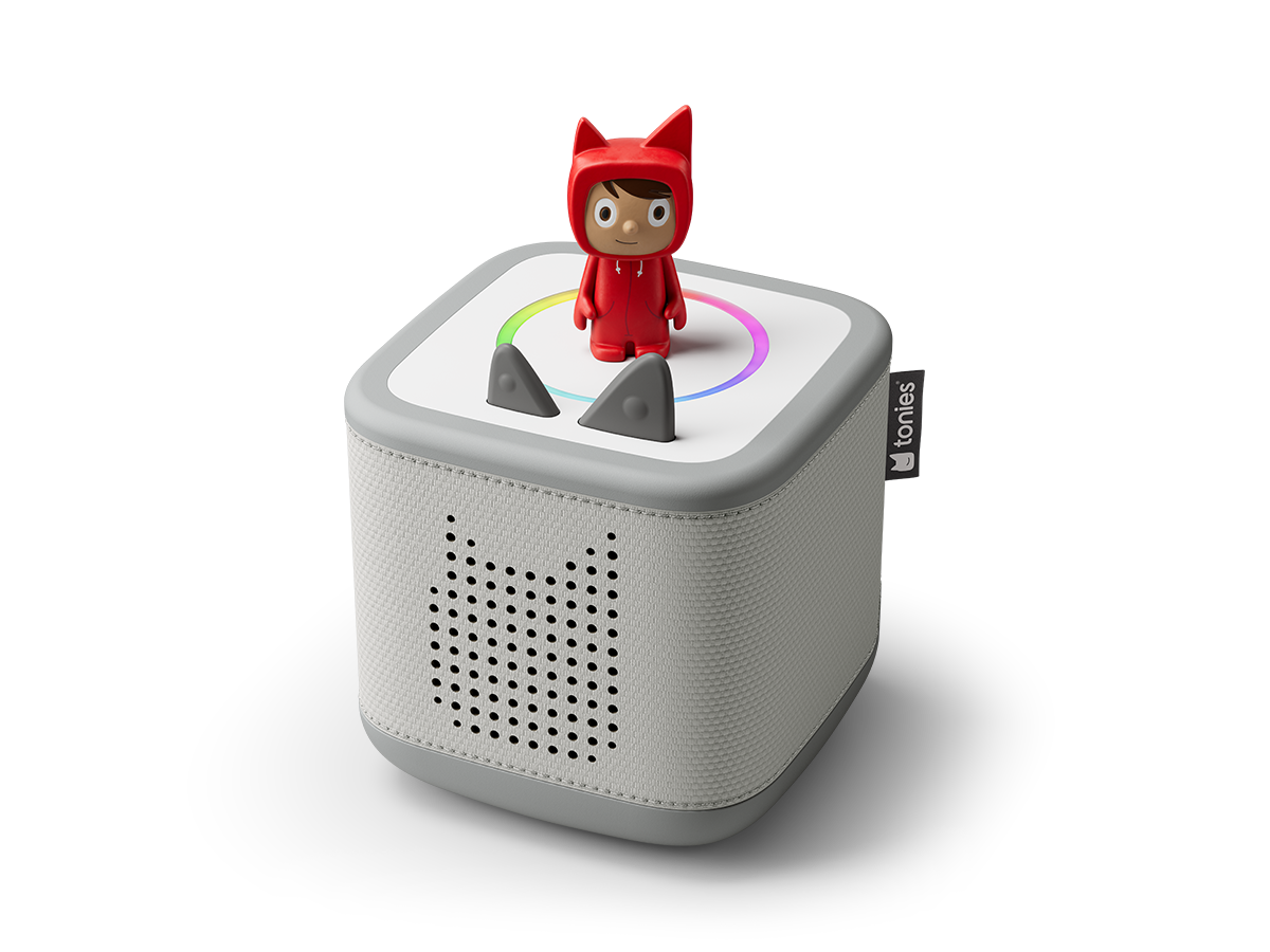 Moon Gray Toniebox 2, an audio player for kids with Creative Tonie audio figurine