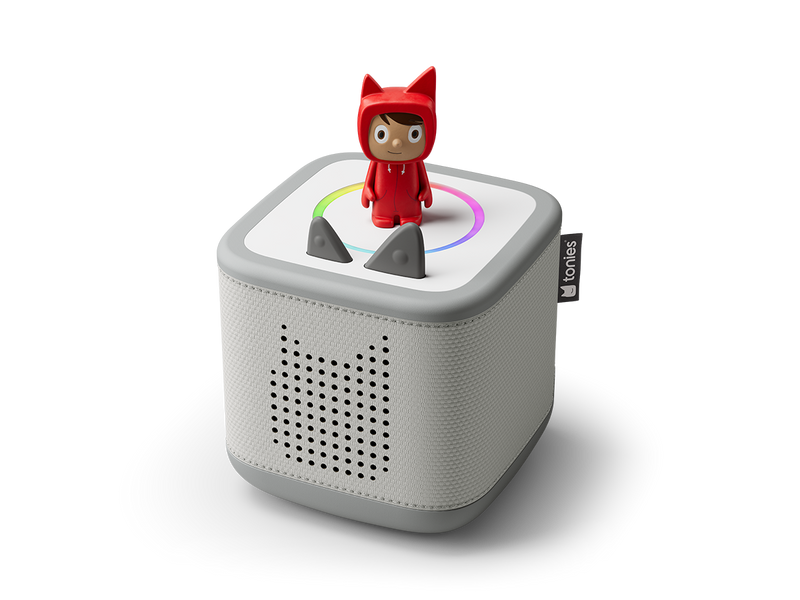 Moon Gray Toniebox 2, an audio player for kids with Creative Tonie audio figurine
