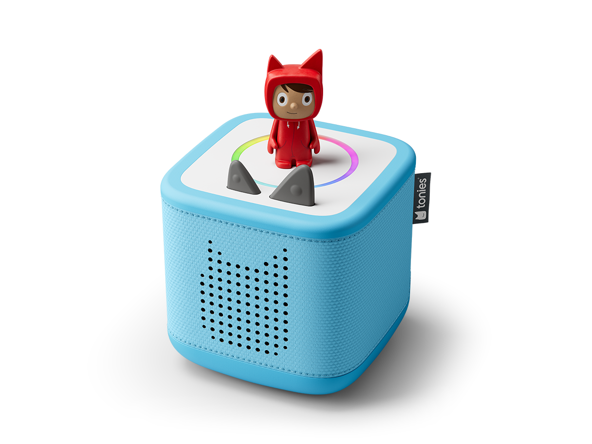 Sky Blue Toniebox 2, an audio player for kids with Creative Tonie audio figurine