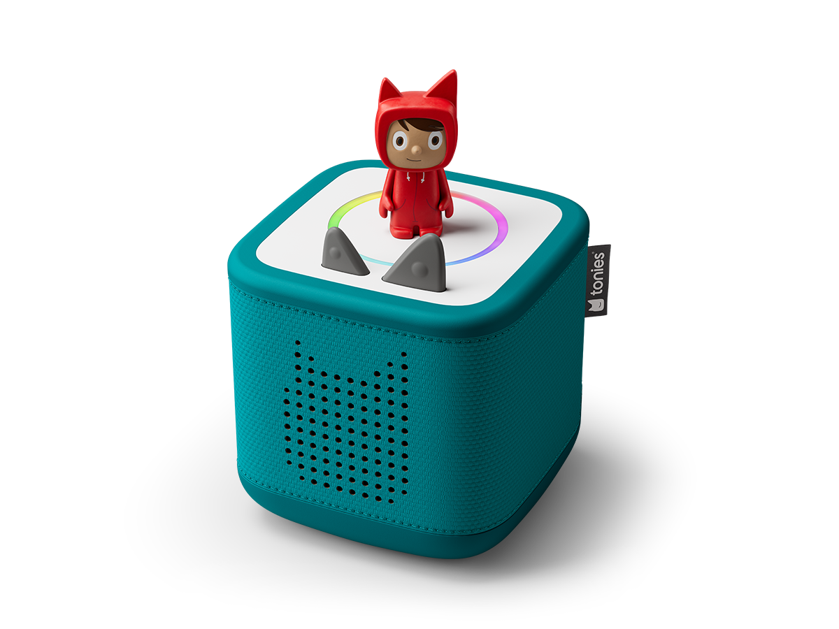 Tropical Teal Toniebox 2, an audio player for kids with Creative Tonie audio figurine