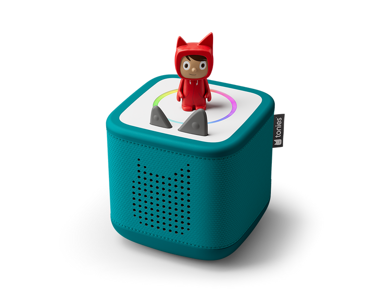 Tropical Teal Toniebox 2, an audio player for kids with Creative Tonie audio figurine