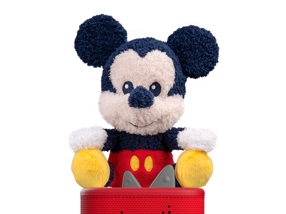 Cuddle Tonie- Disney Mickey Mouse on a red Toniebox 2 ready to play audio stories and songs