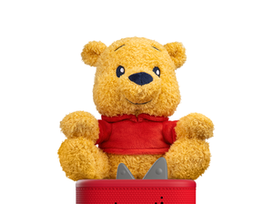 Cuddle Tonie- Disney Winnie the Pooh on a red Toniebox 2 ready to play audio stories and songs