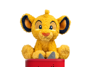 Cuddle Tonie- Disney Simba Tonie on a red Toniebox 2 ready to play audio stories and songs