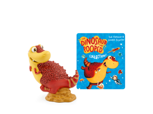 The dinosaur that pooped tonie audio figurine with a branded content card