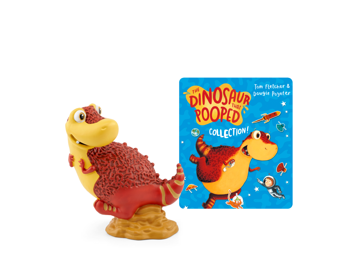 The dinosaur that pooped tonie audio figurine with a branded content card
