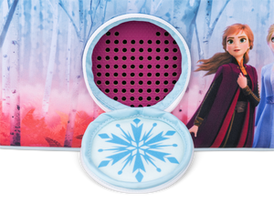 details view of the perforated circle on the Listen & Play Bag - Disney Frozen