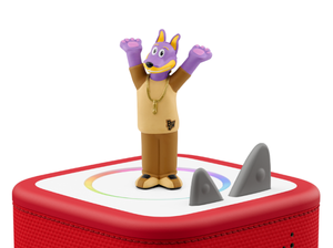 Doggyland Tonie on a red Toniebox 2 ready to play audio stories and songs