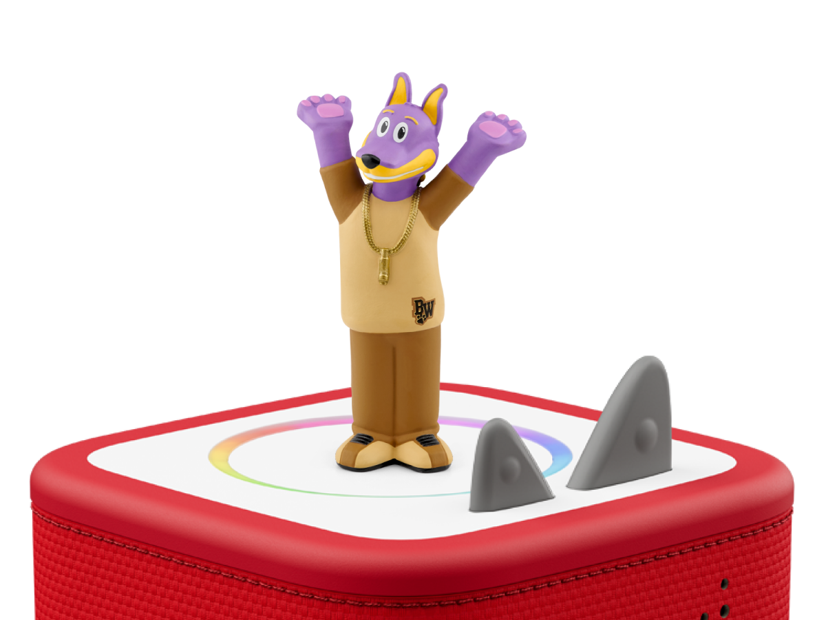 Doggyland Tonie on a red Toniebox 2 ready to play audio stories and songs