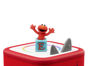 Sesame Street: Elmo Tonie on a red Toniebox 2 ready to play audio stories and songs