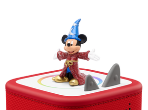 Disney Fantasia Tonie on a red Toniebox 2 ready to play audio stories and songs