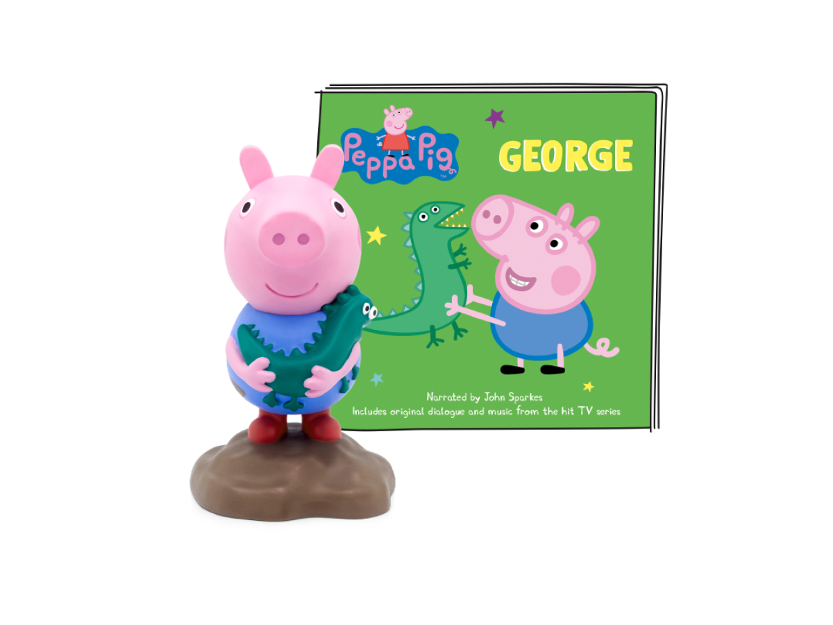 George audio figurine with content illustration