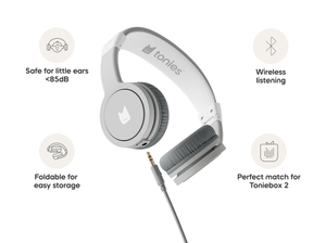 gray wired headphones for kids are easy to use and comfy to wear