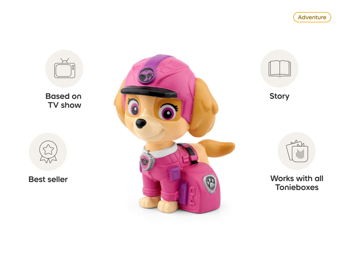 PAW Patrol Jungle Pups: Skye Tonie audio figurine, inspiring audio journeys and imaginative play