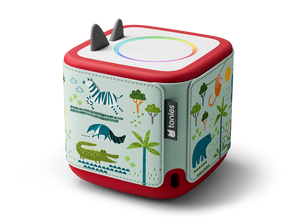 Side view of Toniebox 2 with jungle on it