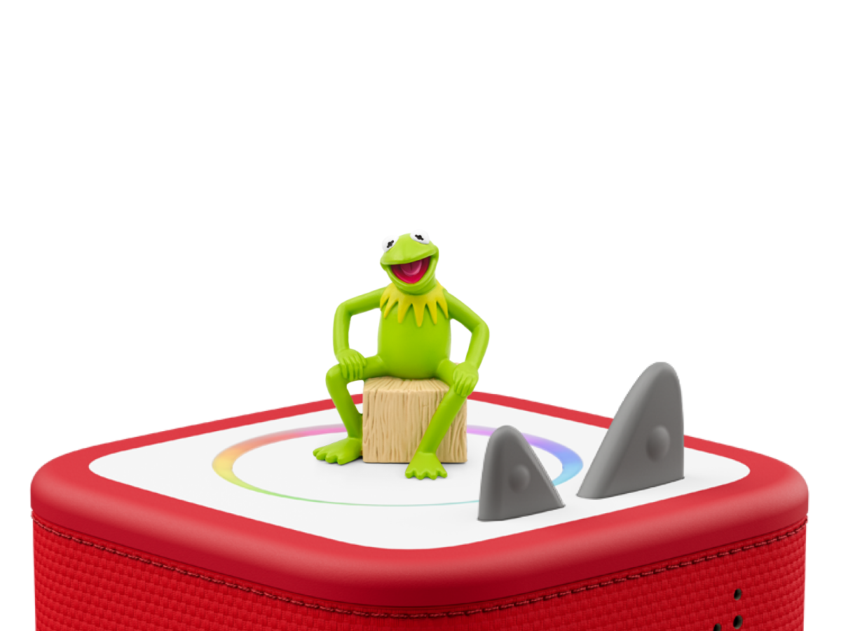 Disney the Muppets: Kermit the Frog Tonie on a red Toniebox 2 ready to play audio stories and songs