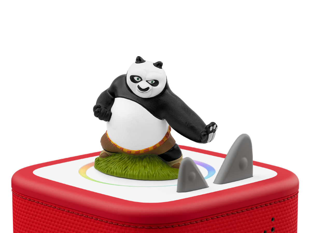 Kung Fu Panda Tonie on a red Toniebox 2 ready to play audio stories and songs