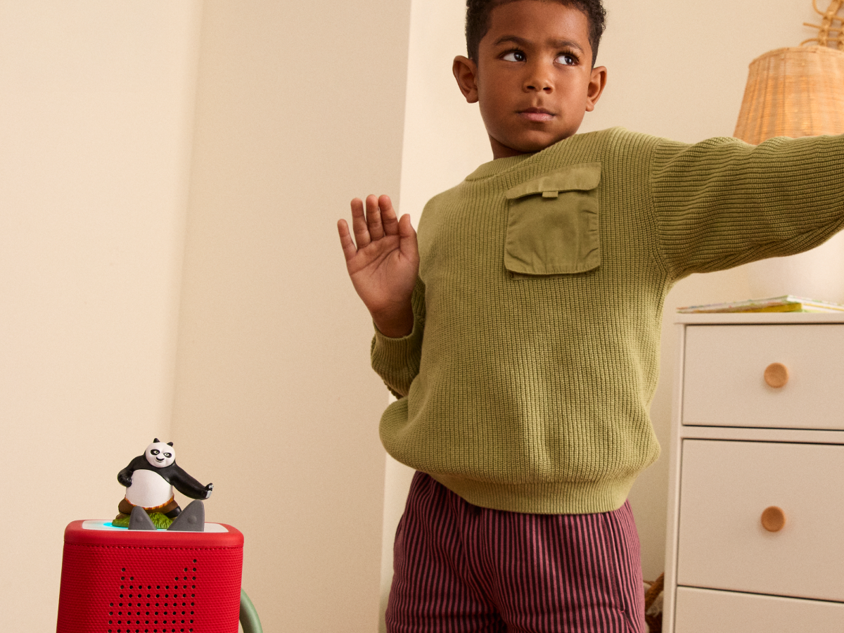 Child Playing With Kung Fu Panda Tonie