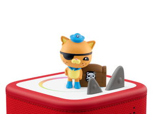 Octonauts: Kwazii Tonie on a red Toniebox 2 ready to play audio stories and songs