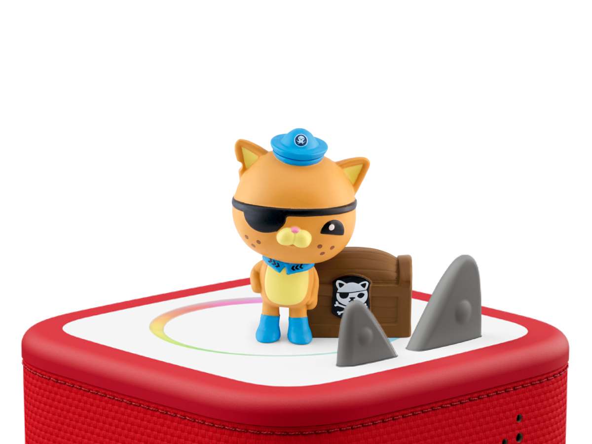Octonauts: Kwazii Tonie on a red Toniebox 2 ready to play audio stories and songs