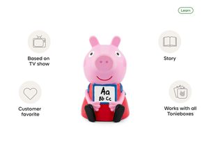 Peppa Pig: Learn with Peppa Tonie audio figurine, inspiring audio journeys and imaginative play
