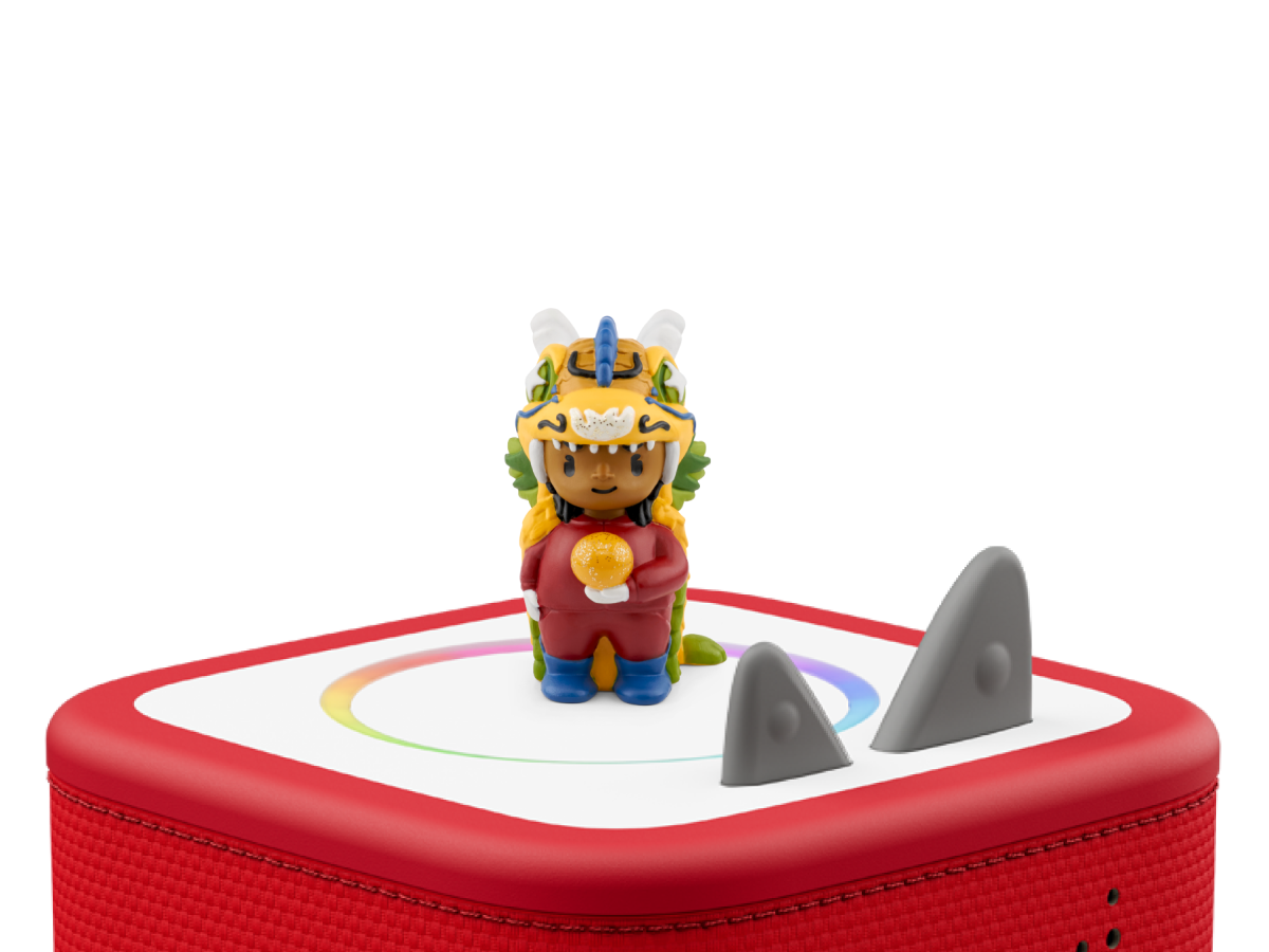 Lunar New Year Tonie on a red Toniebox 2 ready to play audio stories and songs