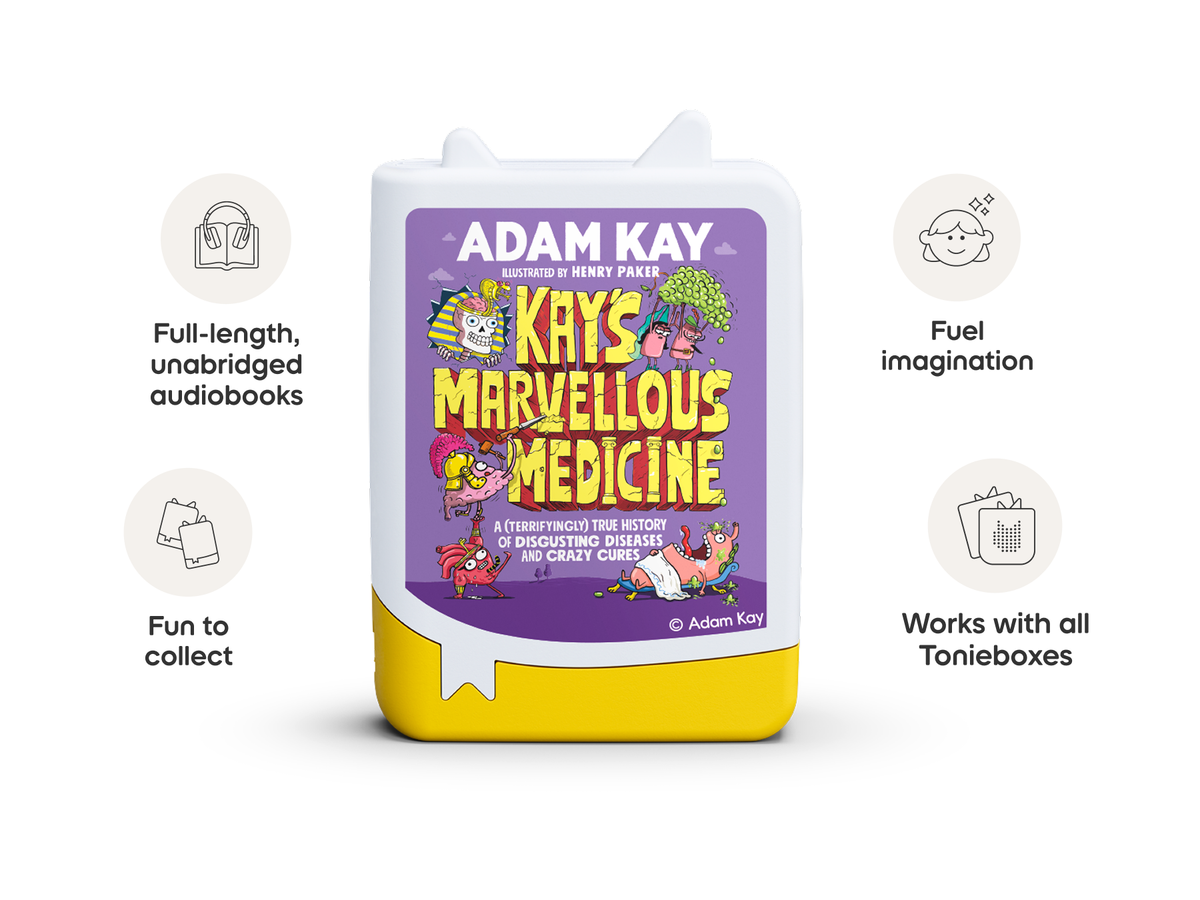 Adam Kay: Marvellous Medicine Book Tonie audio figurine inspiring audio journeys and imaginative play