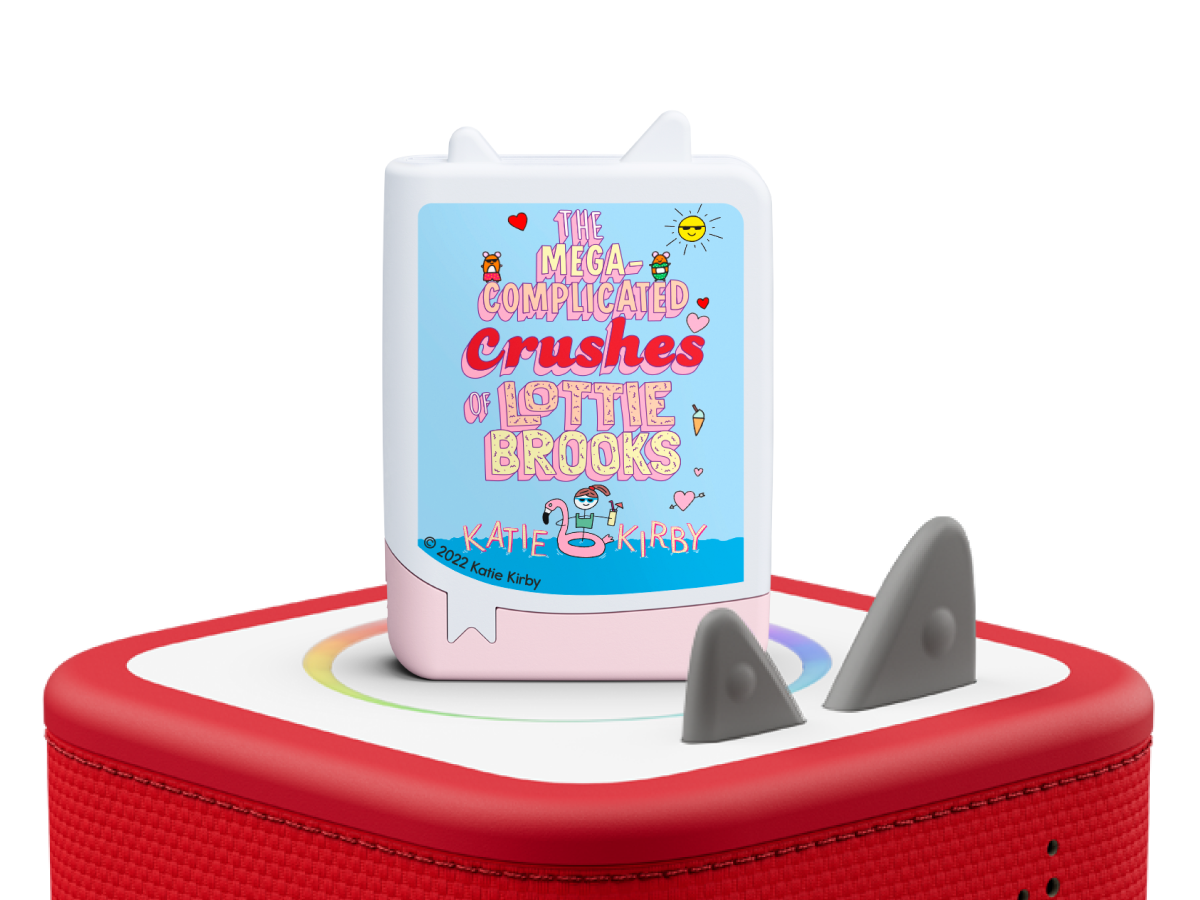 The Mega-Complicated Crushes of Lottie Brooks Book Tonie on a Red Toniebox 2 ready to play audio stories and songs curated for older listeners