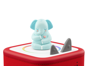 Mindfulness: Affirmations with Greta the Elephant Tonie on a red Toniebox 2 ready to play audio stories and songs