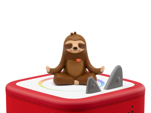 Mindfulness: Meditation with Mo the Sloth Tonie on a red Toniebox 2 ready to play audio stories and songs
