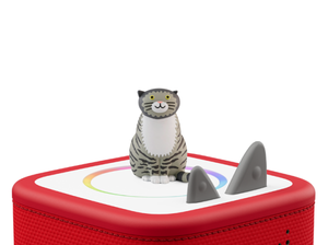 Mog The Forgetful Cat Tonie on a red Toniebox 2 ready to play audio stories and songs