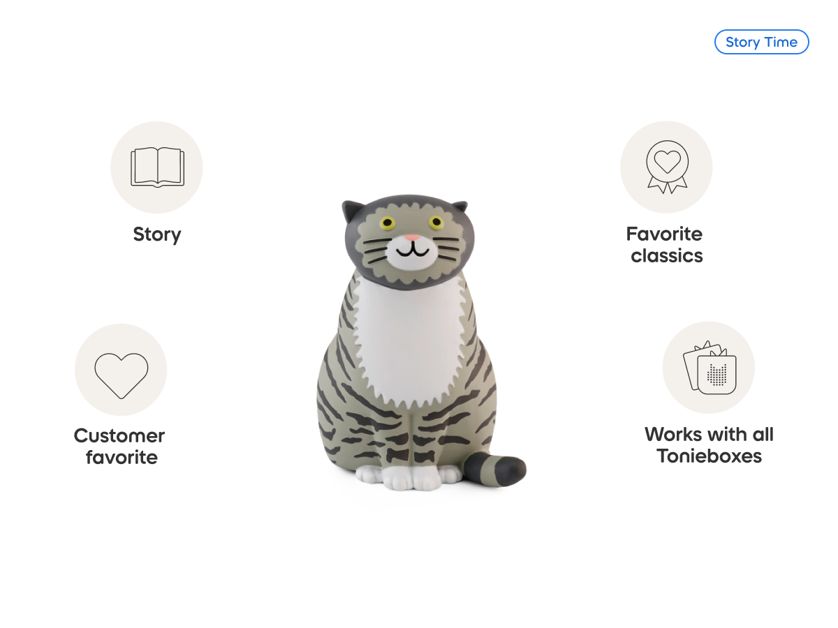 Mog The Forgetful Cat Tonie audio figurine from the story time category, inspiring audio journeys and imaginative play