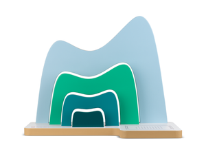 Large Mountain Tabletop Shelf front view