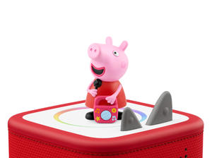 Peppa Pig: My First Album Tonie on a red Toniebox 2 ready to play audio stories and songs