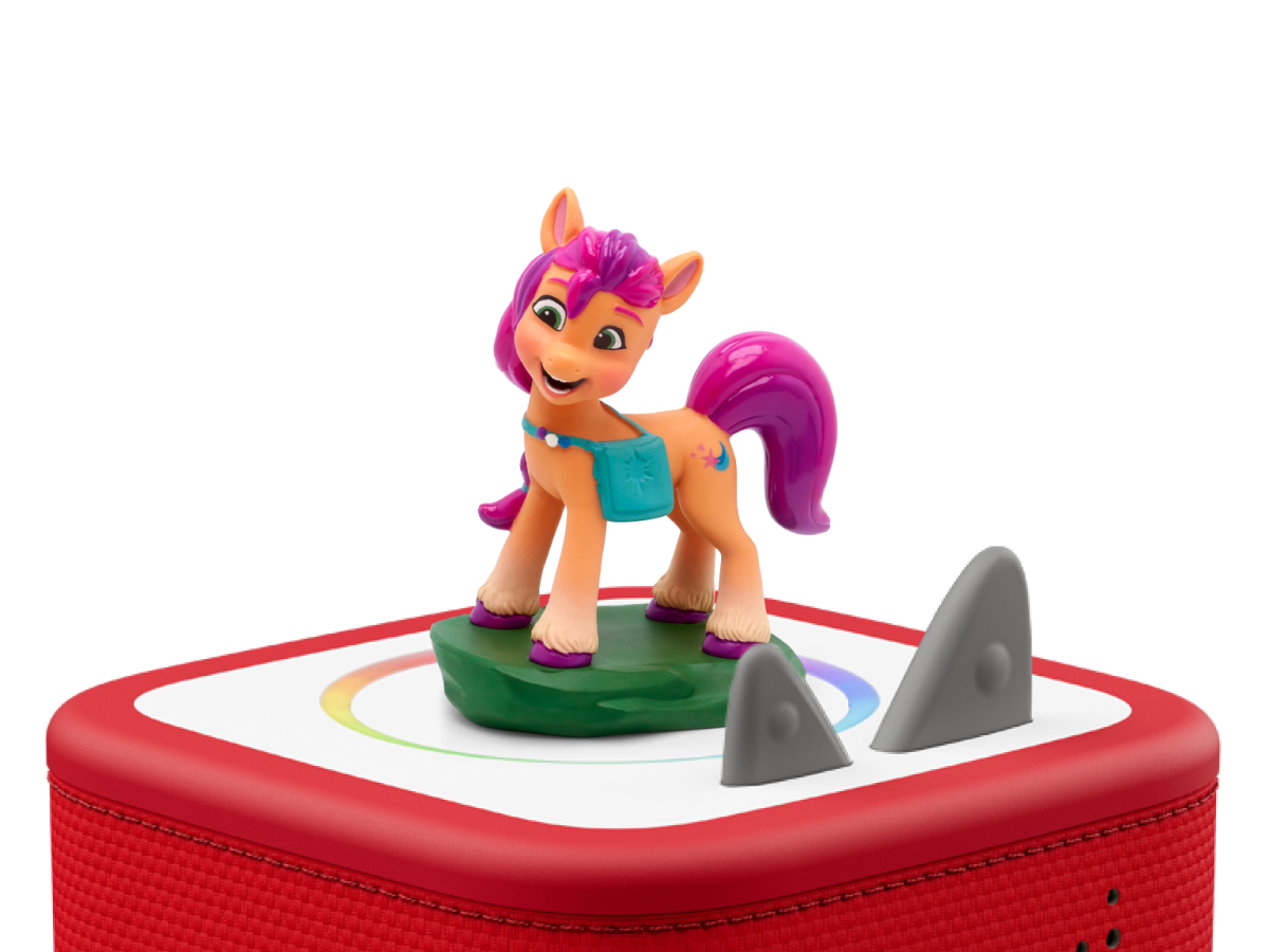 My Little Pony Tonie on a red Toniebox 2 ready to play audio stories and songs