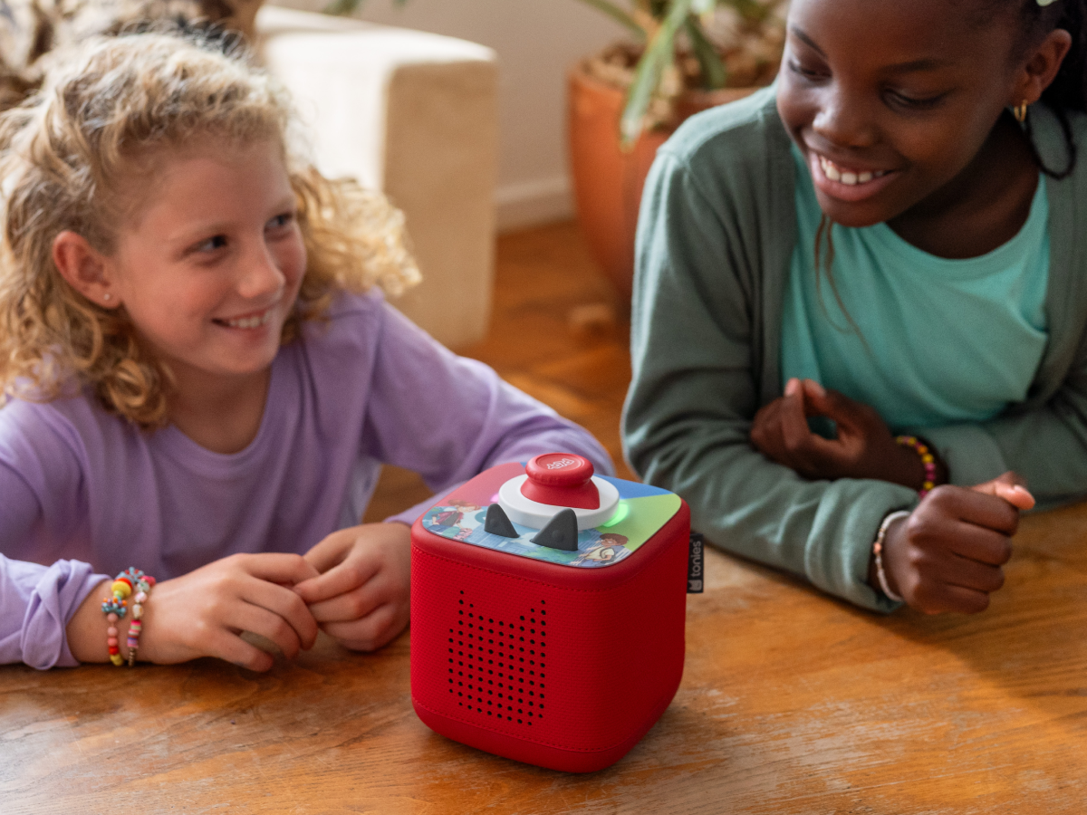 Kids Playing With A Red Toniebox 2 And Mystery Mavericks Toniplay